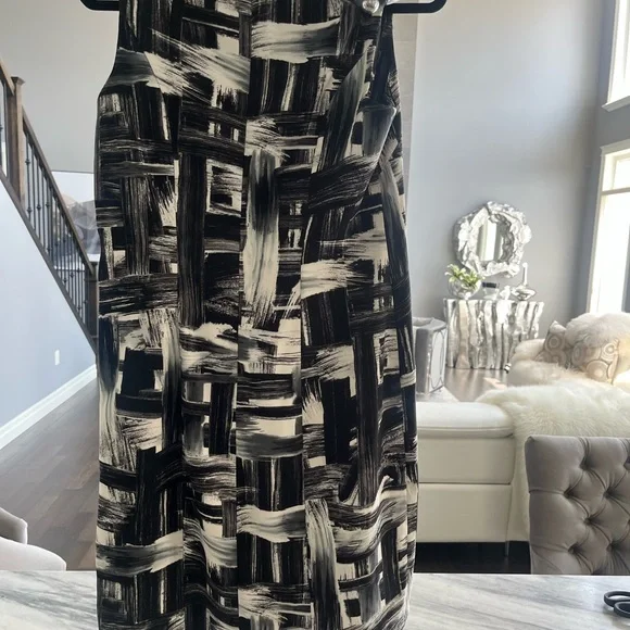 AB STUDIO summer business wear dress abstract paint size 12 - Picture 8 of 13